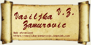 Vasiljka Zamurović vizit kartica